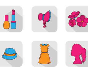 Woman Icon Vector Set