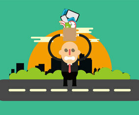 Business Man Stress About His Work