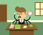 Multitasking Stressed Business Man