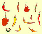 Set Of Chili Peppers