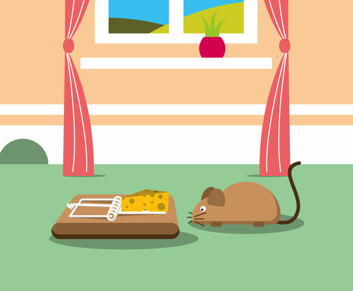 Mouse Trap Vector Illustration