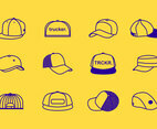 Stroke Line Trucker Hats Icon