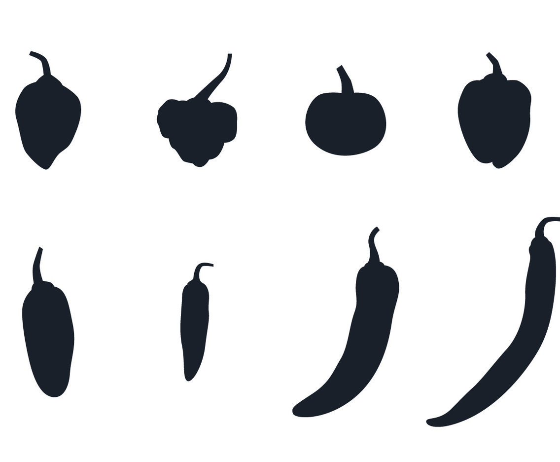 Chilies Silhouette
