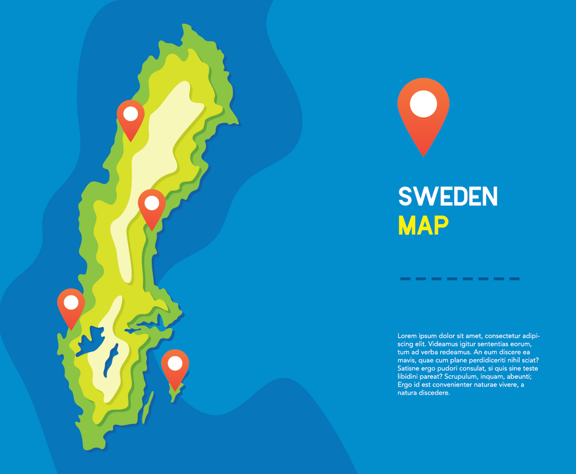 Sweden Map Vector