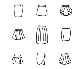 Set Of Black  White Skits