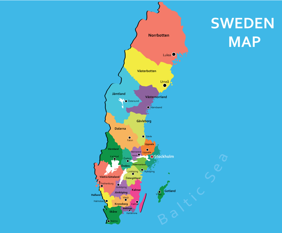Sweden Map Vector