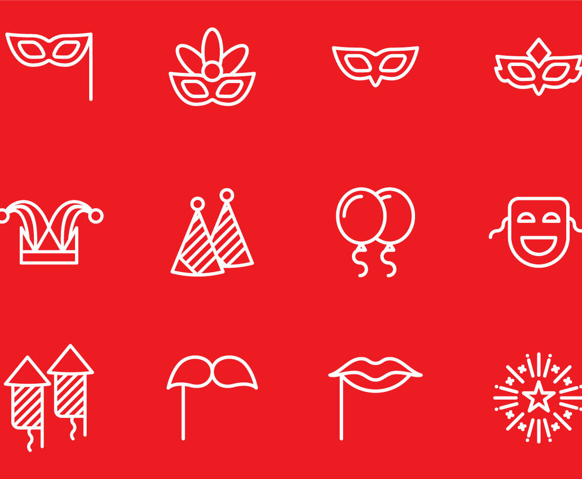 Masquerade Ball Stroke Line Icon