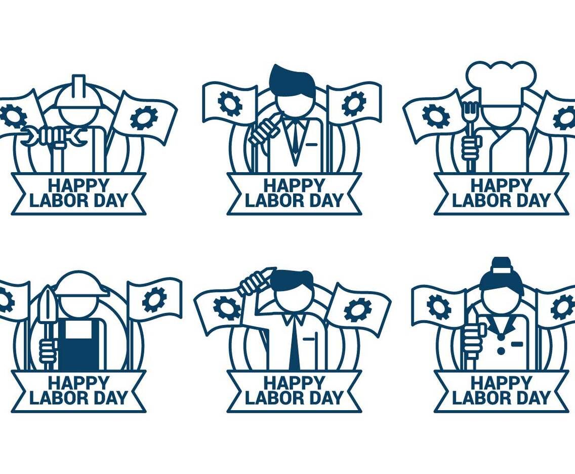 Labor day Sept 4th vector icon