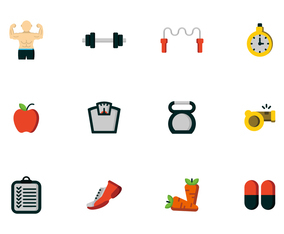 Health Fitness Icon Vectors