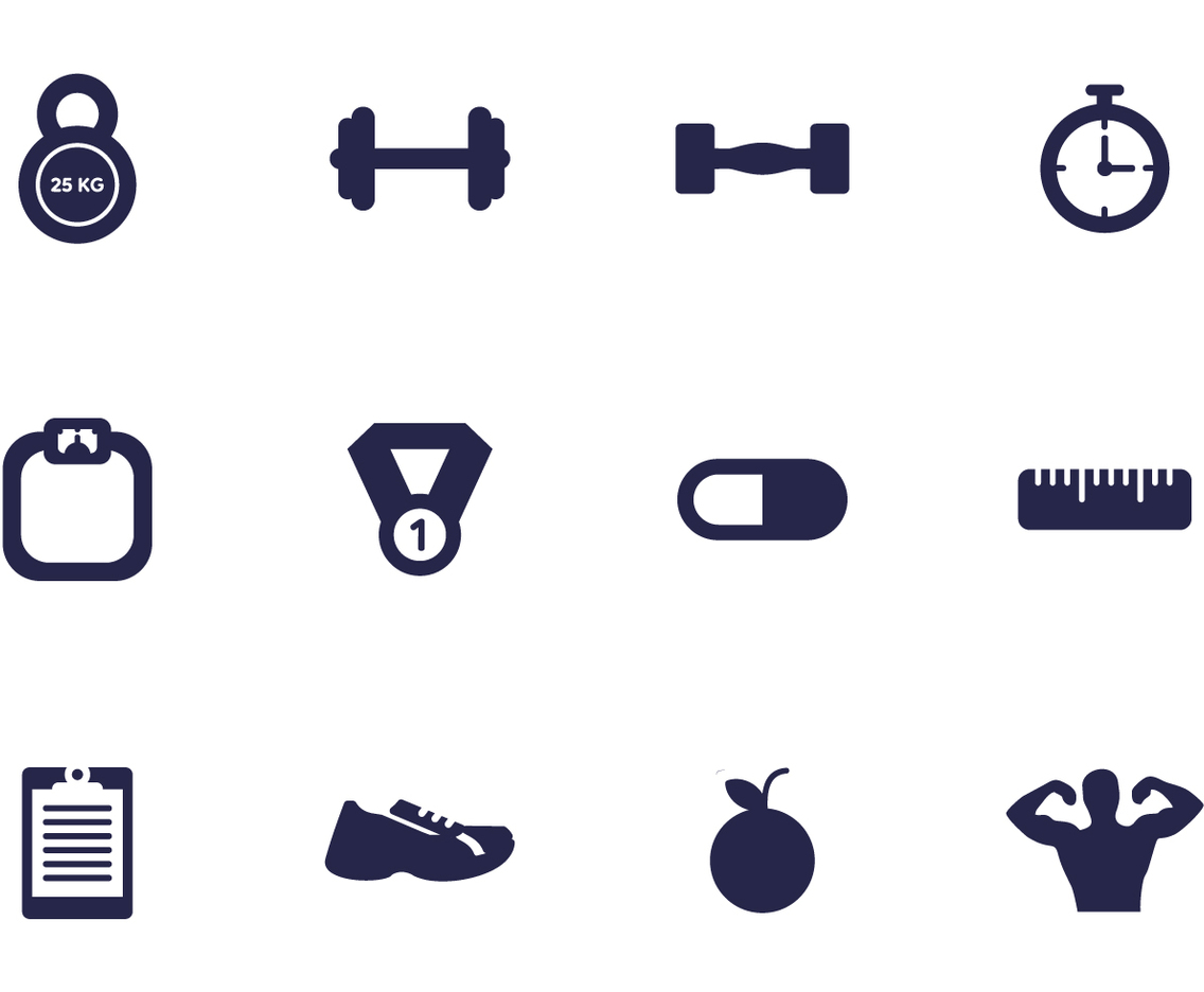 Gym Icon Vector Pack