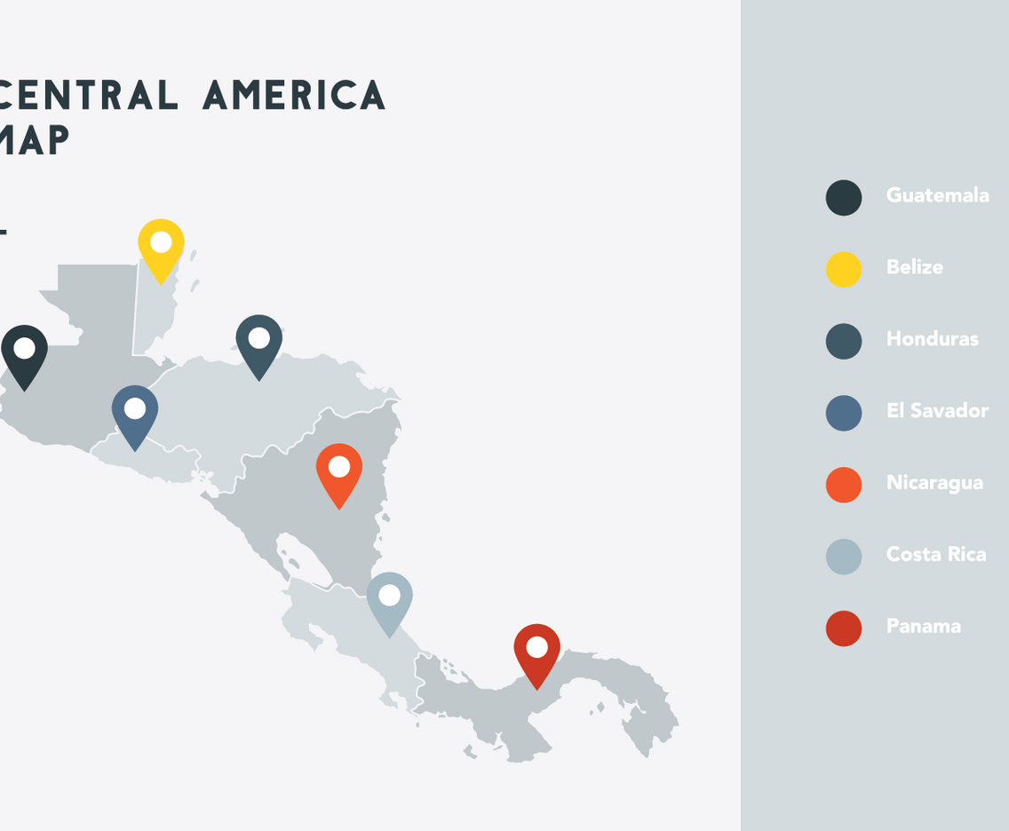 Central America Map Vector