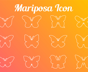 Stroke Line Butterfly Icon