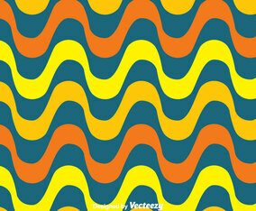 Orange And Yellow Copacabana Wave Pattern Vector