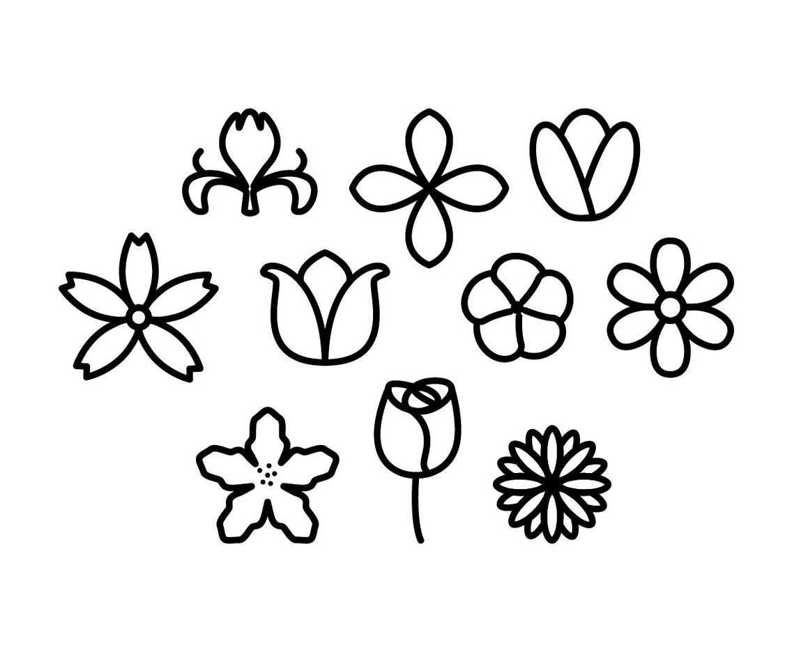Free Flowers Line Icon Vector