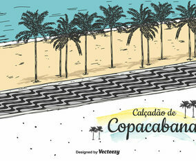 Copacabana Vector Background