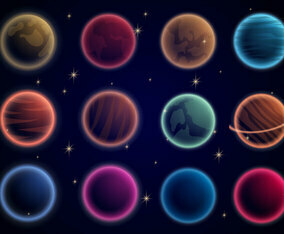 Glowing Planets In Universe