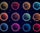 Glowing Planets In Universe