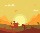 Gaucho silhouette vector illustration