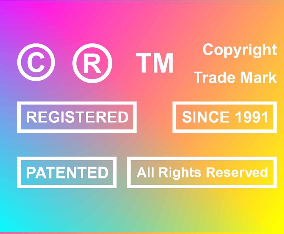 Copyright Patented Free Vector