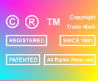 Copyright Patented Free Vector
