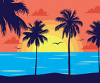 Tropical Sunset Landscape