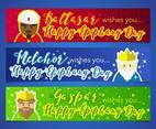 Epiphany Kings Magic Banners Vector
