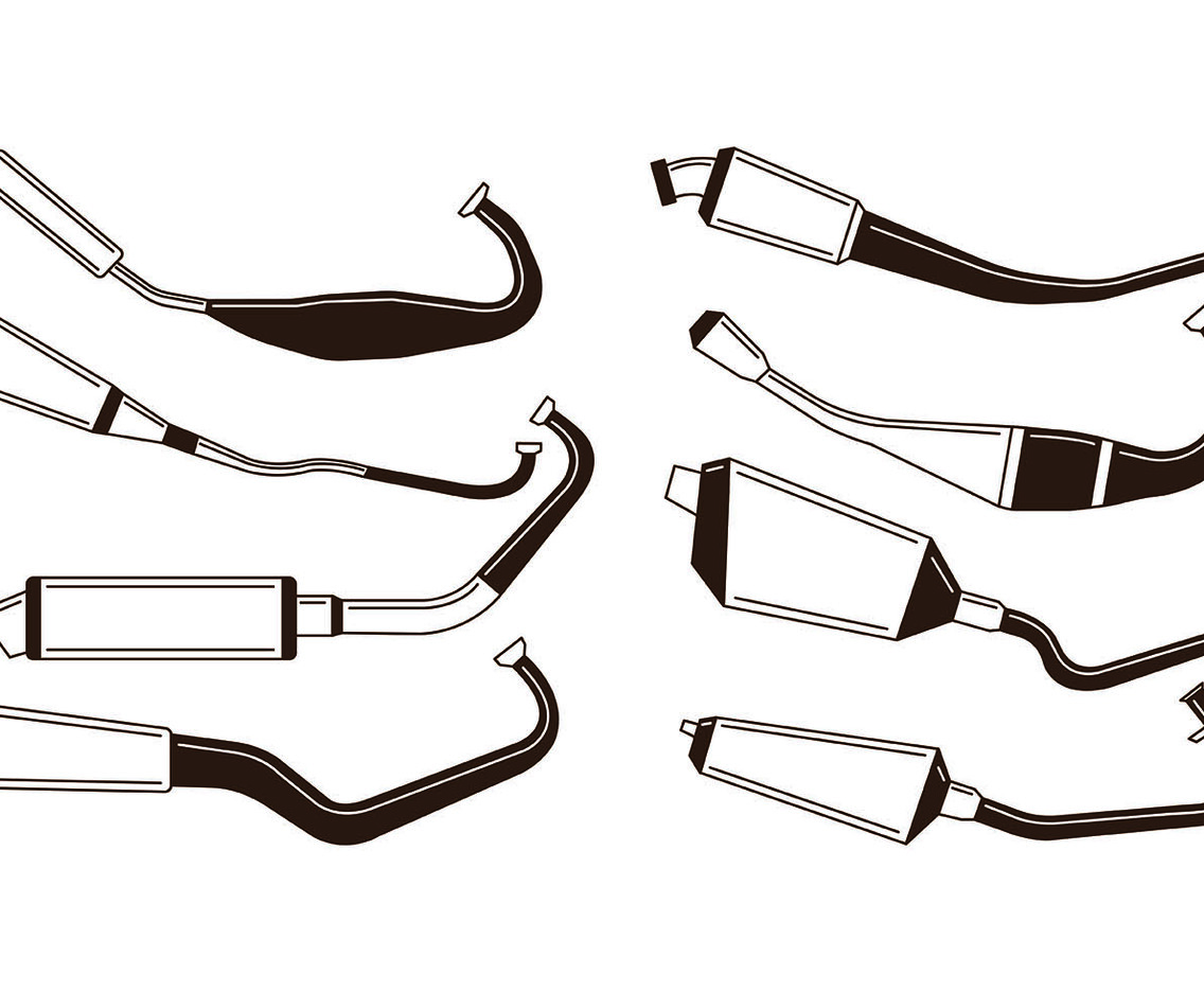 Set Of Muffler Vector