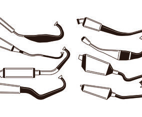 Set Of Muffler Vector