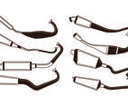 Set Of Muffler Vector