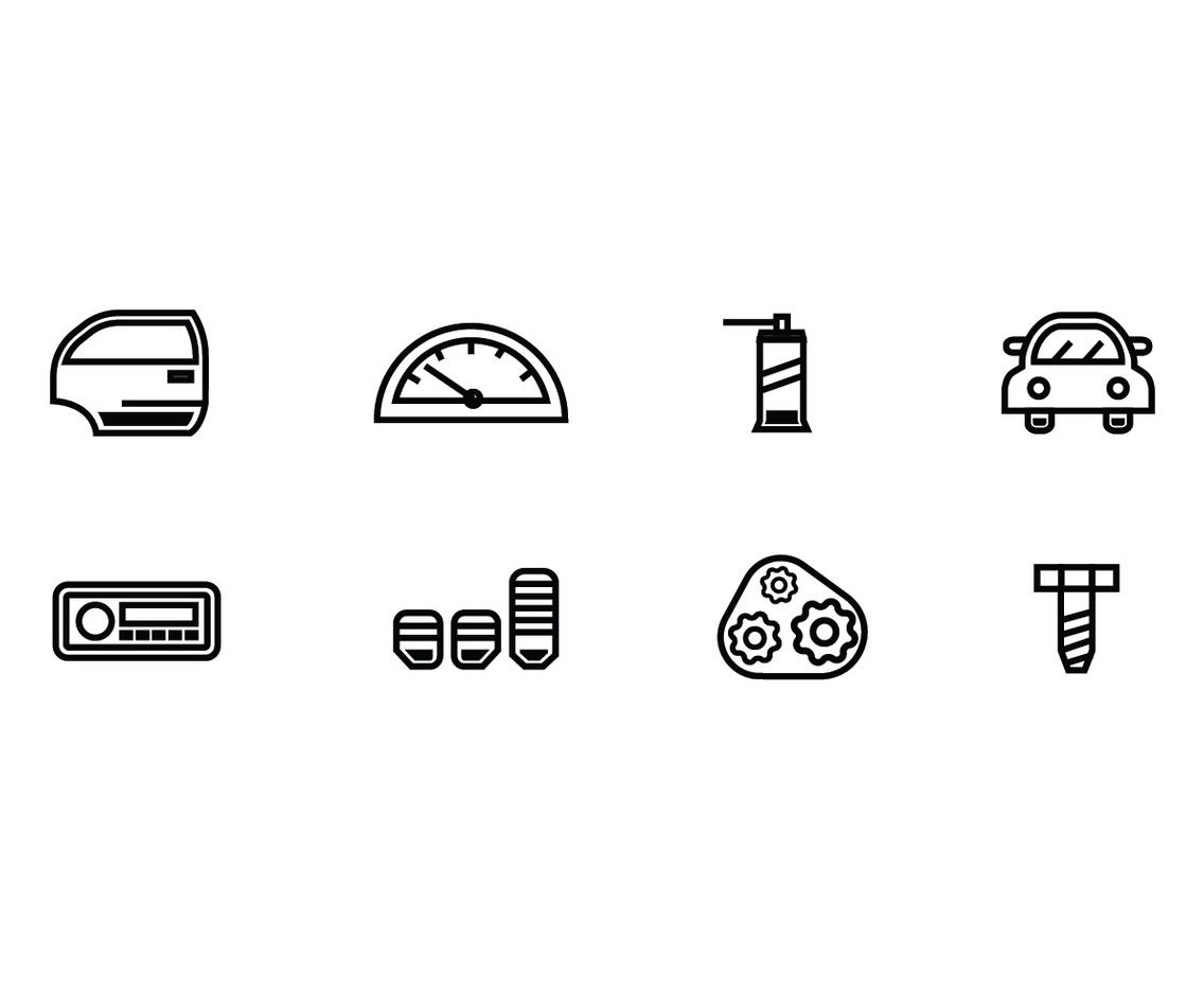 Automotive vector icons