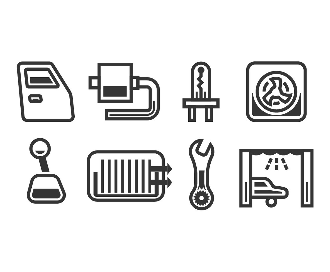 Automotive vector icons