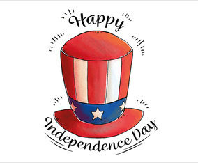 Watercolor Hat Uncle Sam To Independence Day