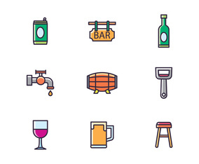 Bar  Drinks Icons