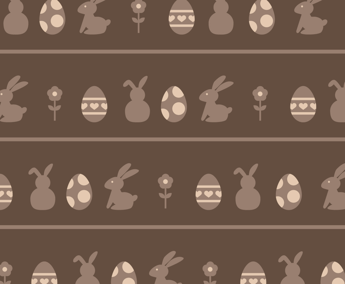 Brown Eggs Rabbits Pattern