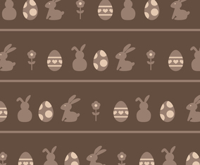 Brown Eggs  Rabbits Pattern