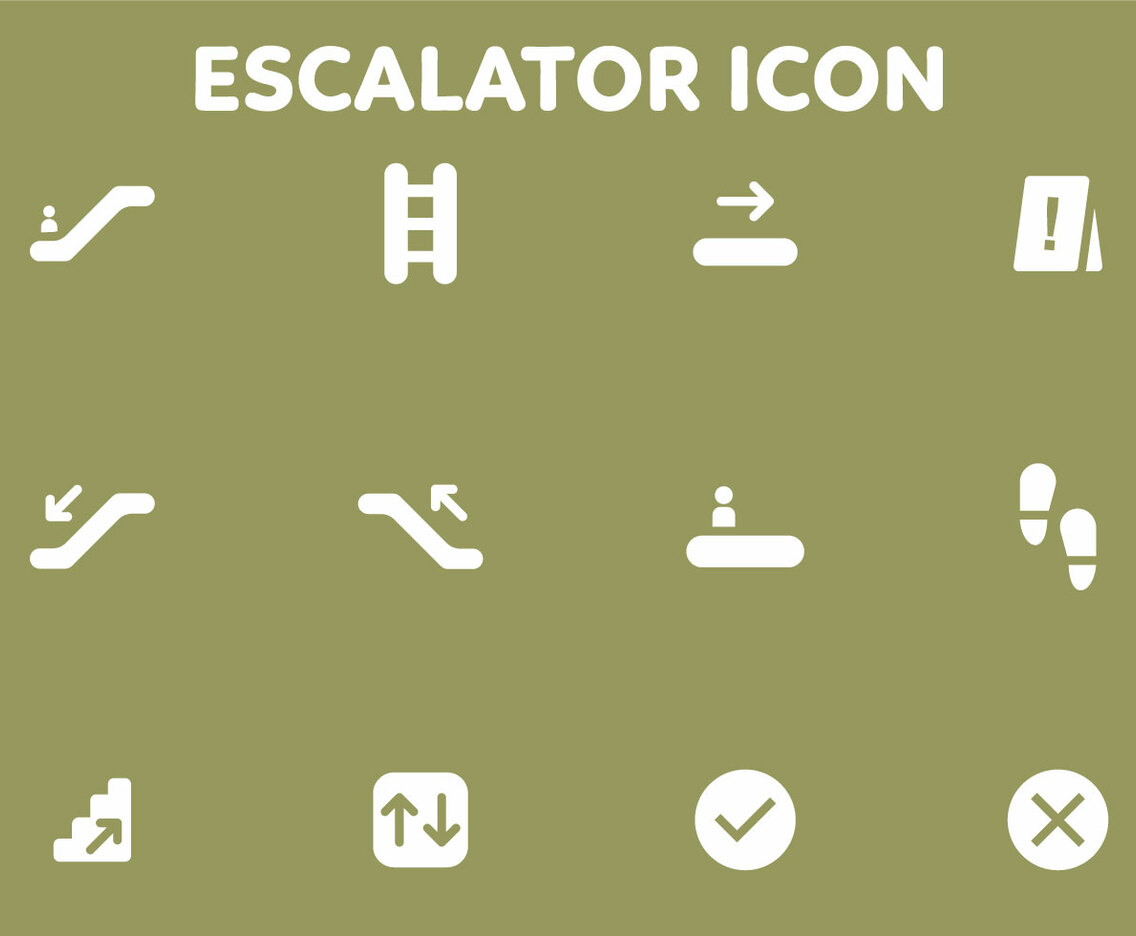 Stair And Gateway Vector Icon Pack