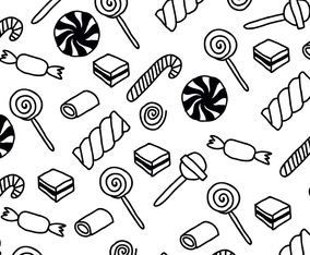 Black  White Candy Patterns
