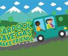Carpool vector illustration