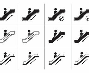 Escalator icons