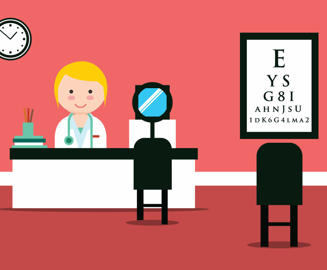 Eye Doctor Clinic Vector Illustration