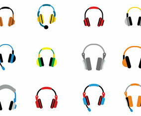 Audio Head Phone Vector Icon