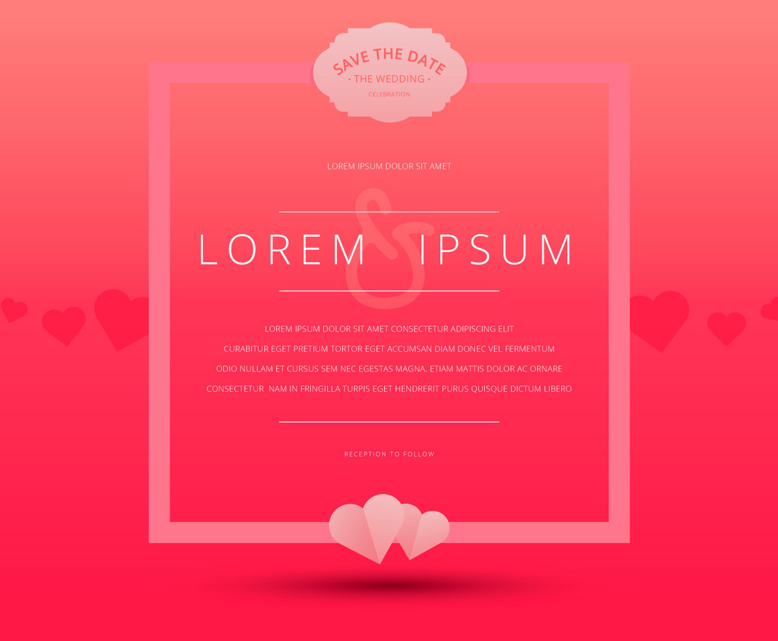 Save The Date, Wedding Invitation Template