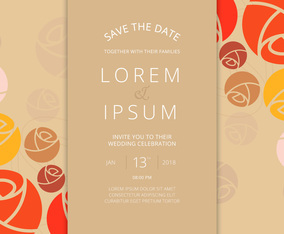 Save The Date, Wedding Invitation Template