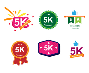 5K Follower Sticker Design