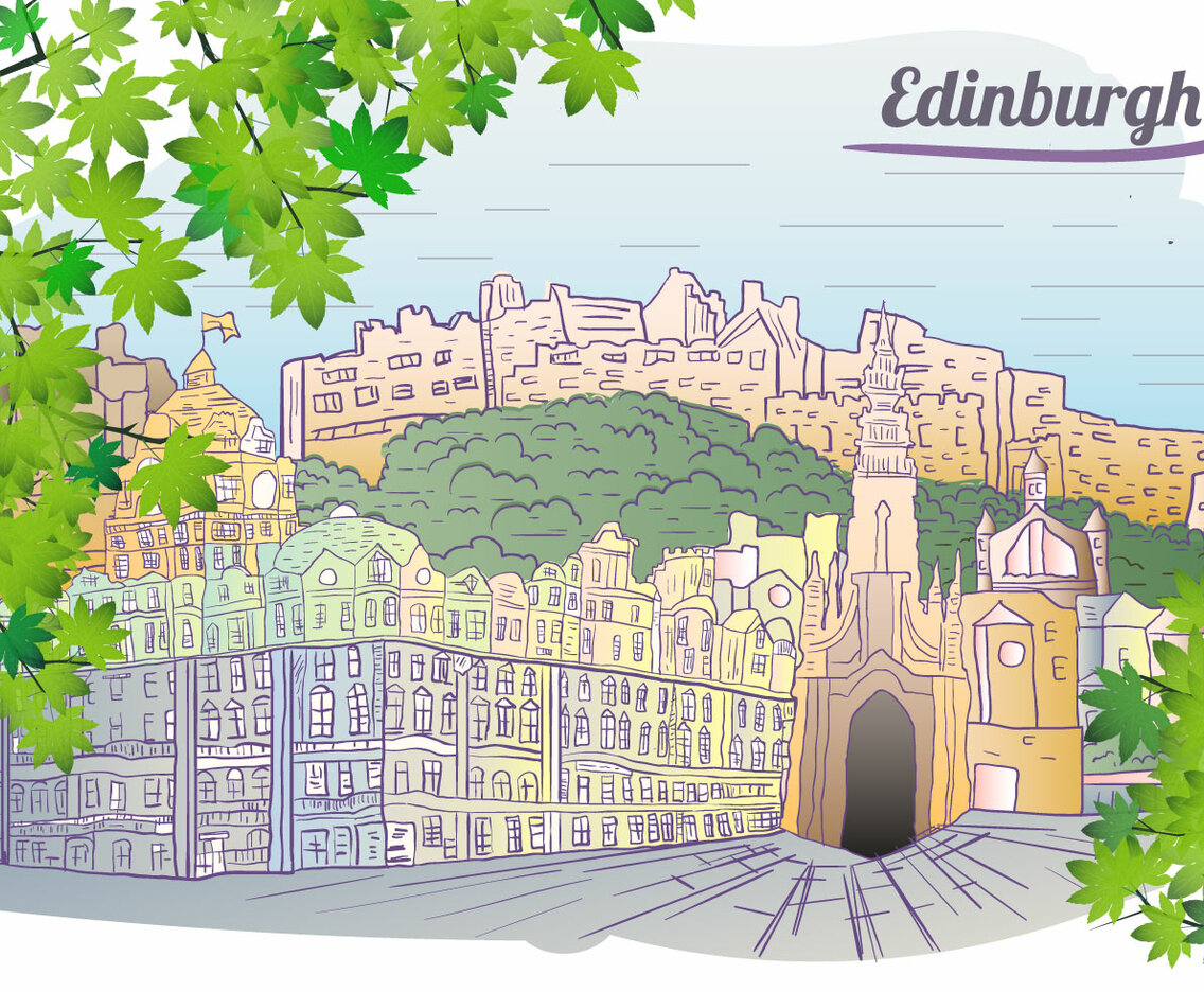 Edinburgh Background Illustration