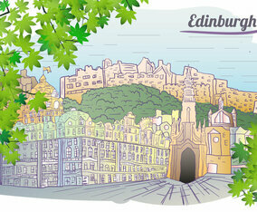 Edinburgh Background Illustration