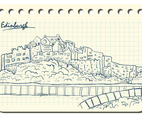Edinburgh Sketch In Book Illustration