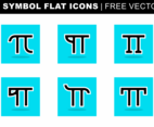 Pi Symbol Flat Icons Free Vector