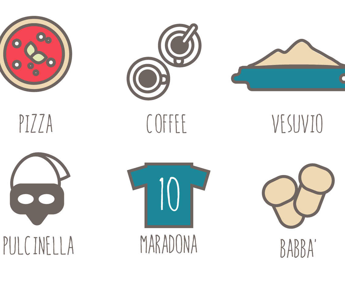 Napoli Icons Set Free Vector