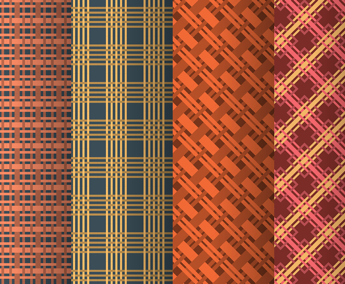 Plait or Braid Pattern Vectors